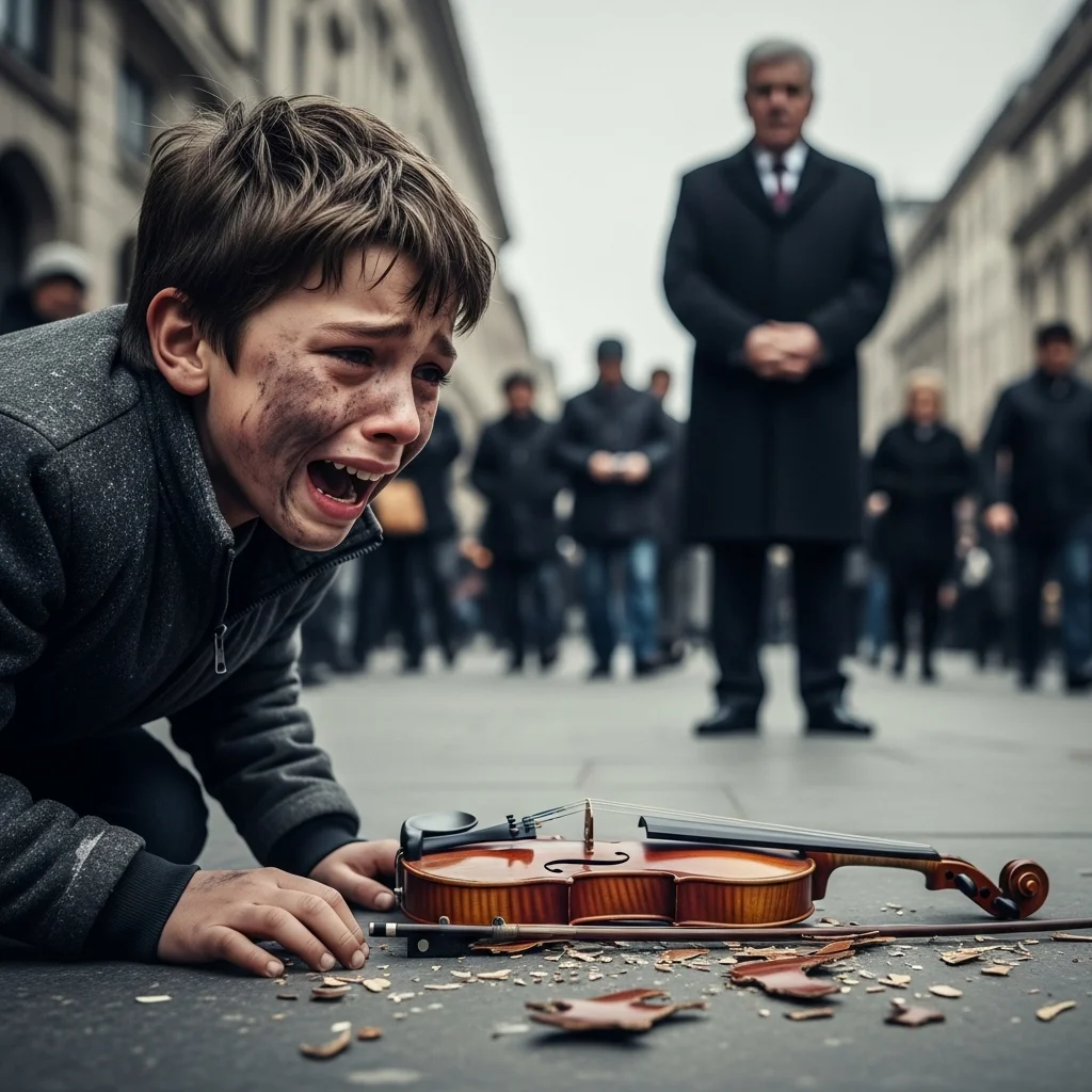 Dečak je svirao violinu na ulici da plati majčino lečenje: Prišao mu je čovek u odelu, slomio mu violinu i dao mu kofer.