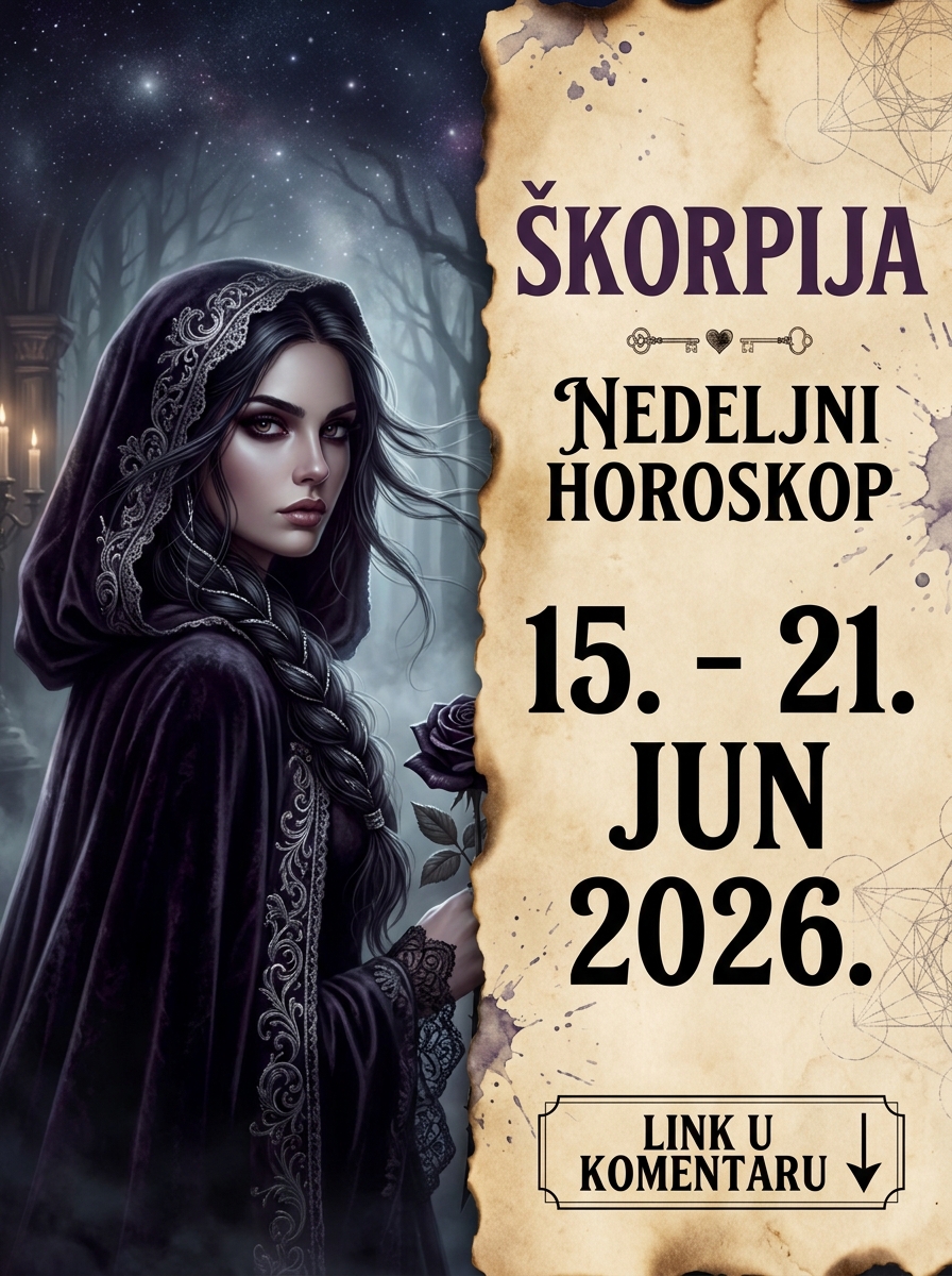 ŠKORPIJA – Nedeljni horoskop (15. jun – 21. jun 2026.): Izvinjavamo se zbog kašnjenja, ali kosmička naplata je konačno počela!