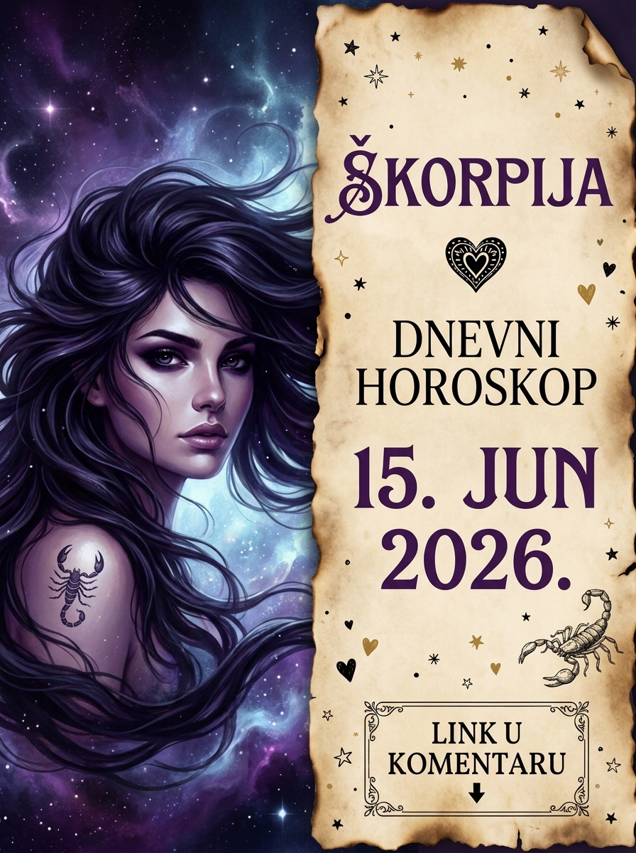 ŠKORPIJA – Dnevni horoskop za 15.06.2026: Ponedeljak apsolutne dominacije, početak velikog finala i sprovođenje vaše tajne strategije!