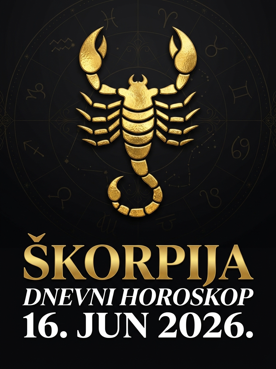 ŠKORPIJA – Dnevni horoskop za 16.06.2026: Utorak donosi test inteligencije, razotkrivanje skrivenih motiva i hiruršku realizaciju vaših ciljeva!