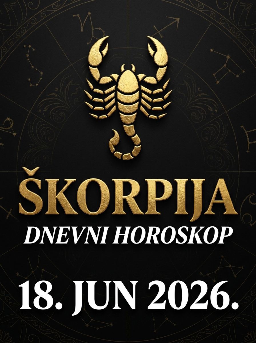 ŠKORPIJA – Dnevni horoskop za 18.06.2026: Četvrtak donosi padanje maski, neočekivana otkrića i vašu tihu, apsolutnu dominaciju!