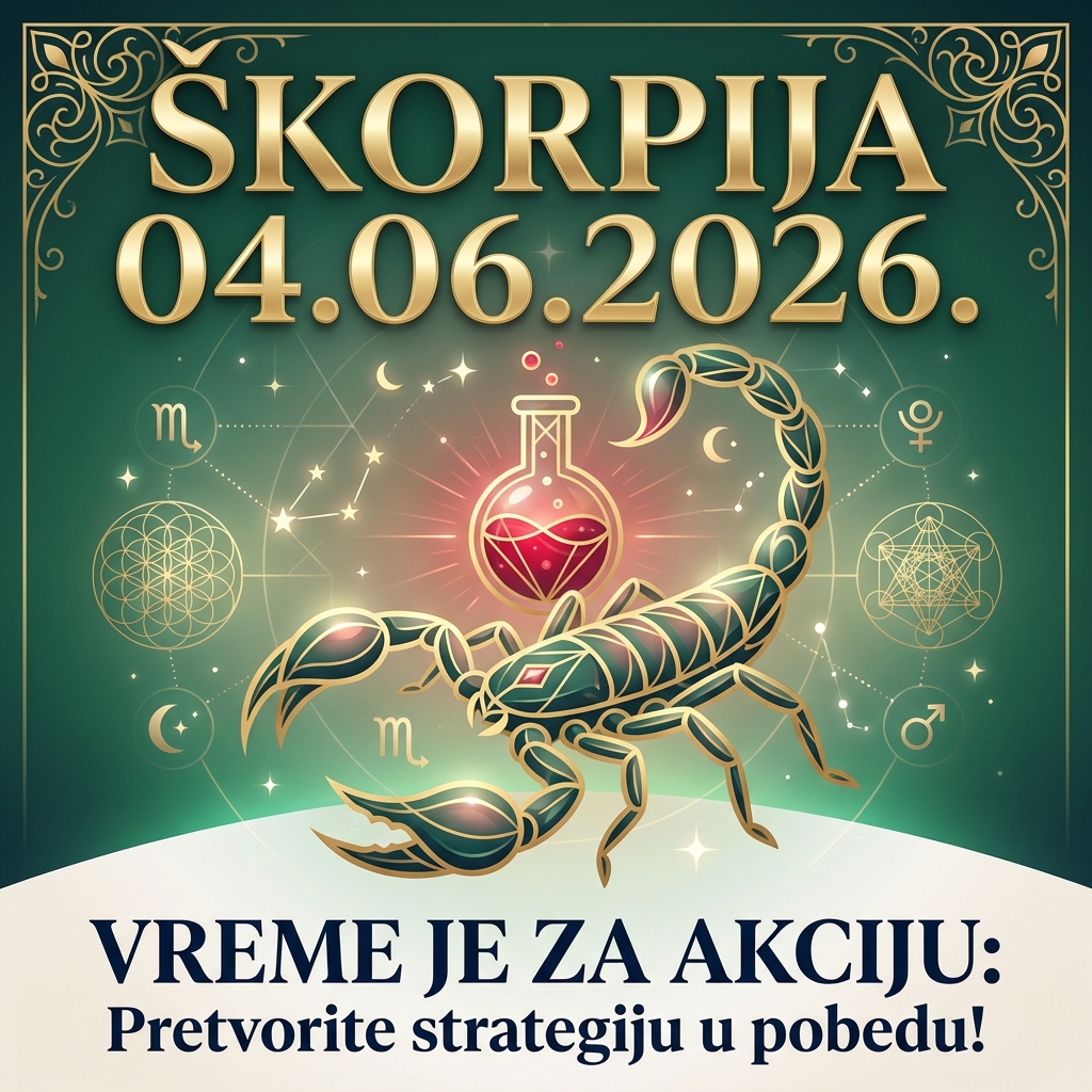 Dnevni horoskop za 04.06.2026: Vreme je da otrov pretvorite u lek i pređete u kalkulisani napad!